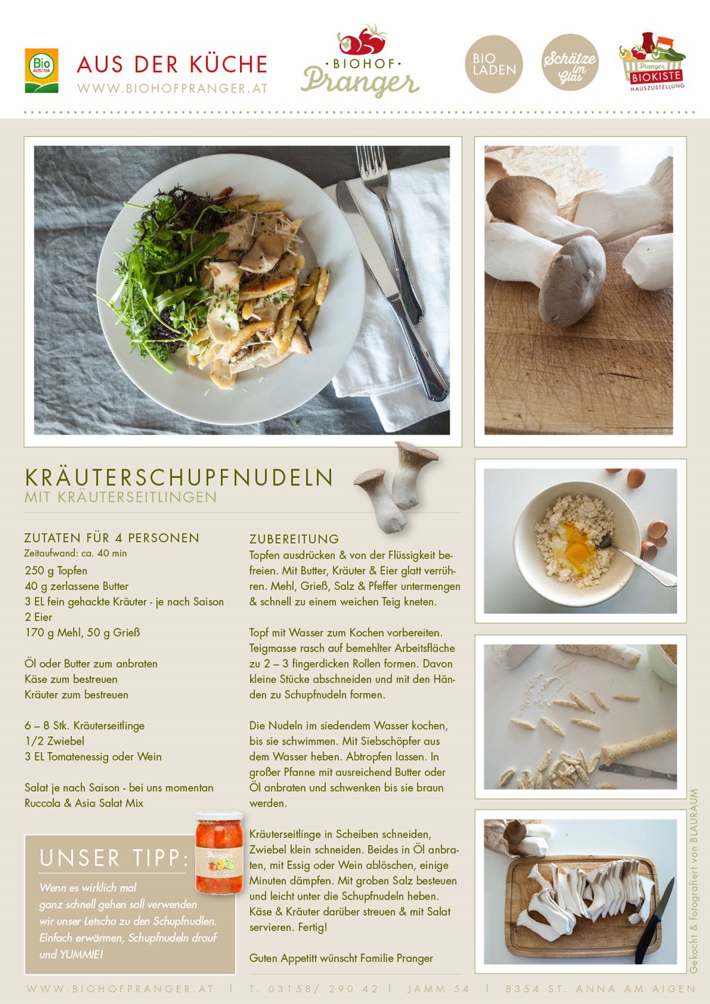 Kräuterschupfnudeln